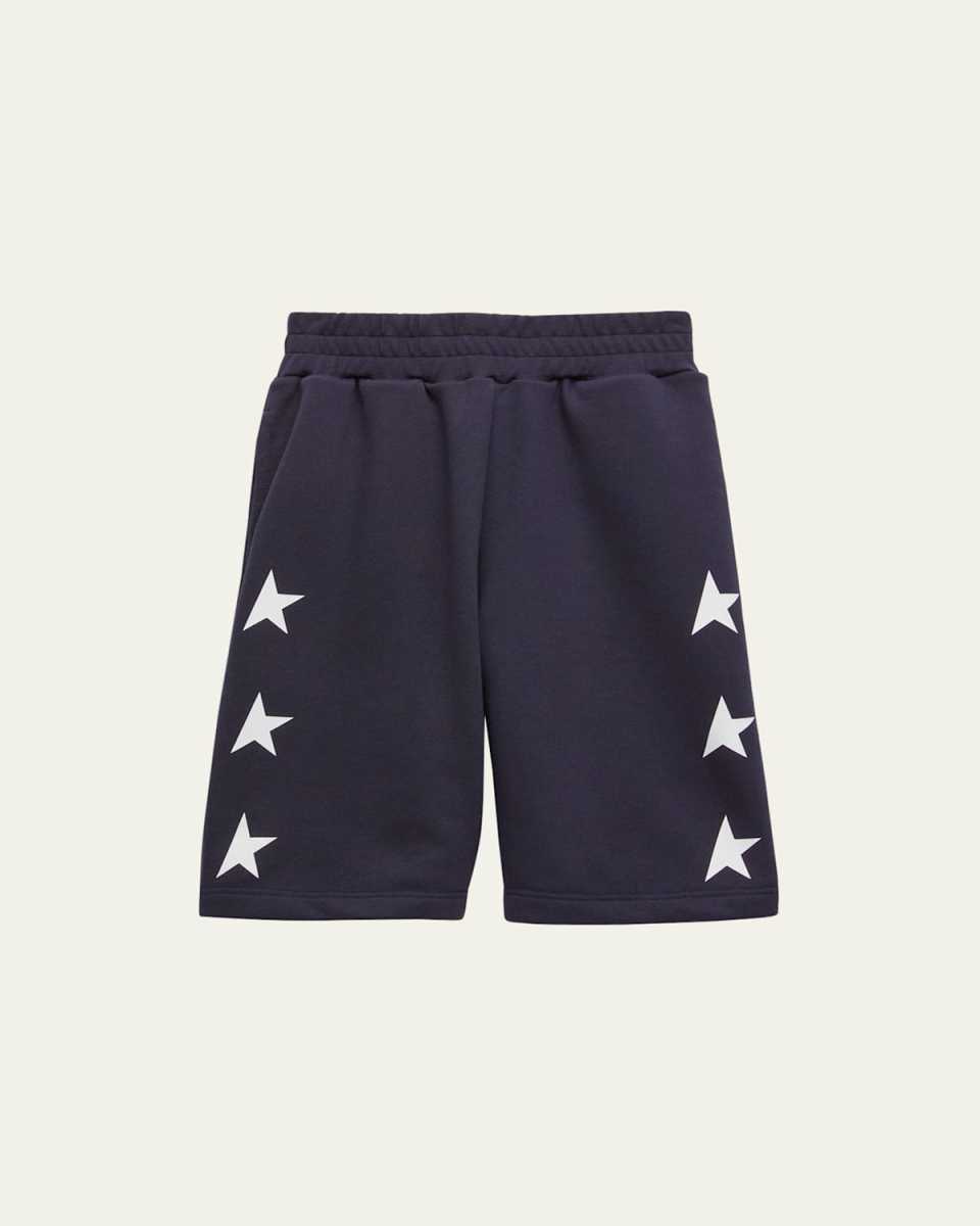 Boy's Star-Printed Wide Leg Shorts, Size
